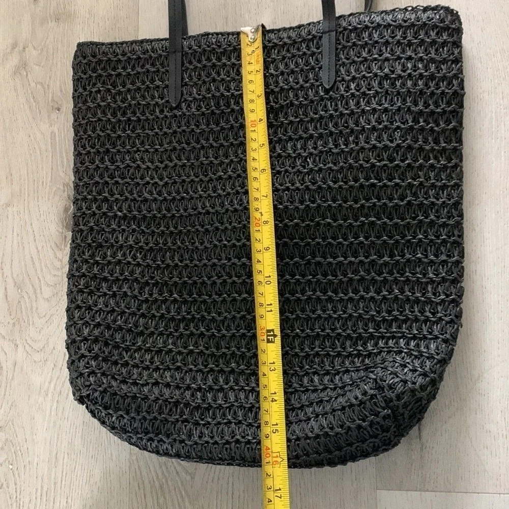 Crochet Hobo Tote Bag large‎   Black summer beach vacation travel